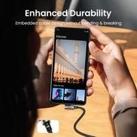 UGREEN USB typ C kabel do Xiaomi POCO Samsung S20 S21 szybkie ładowanie USB C kabel 90 stopni kąt QC 3.0 kabel do gier USB typ C 5